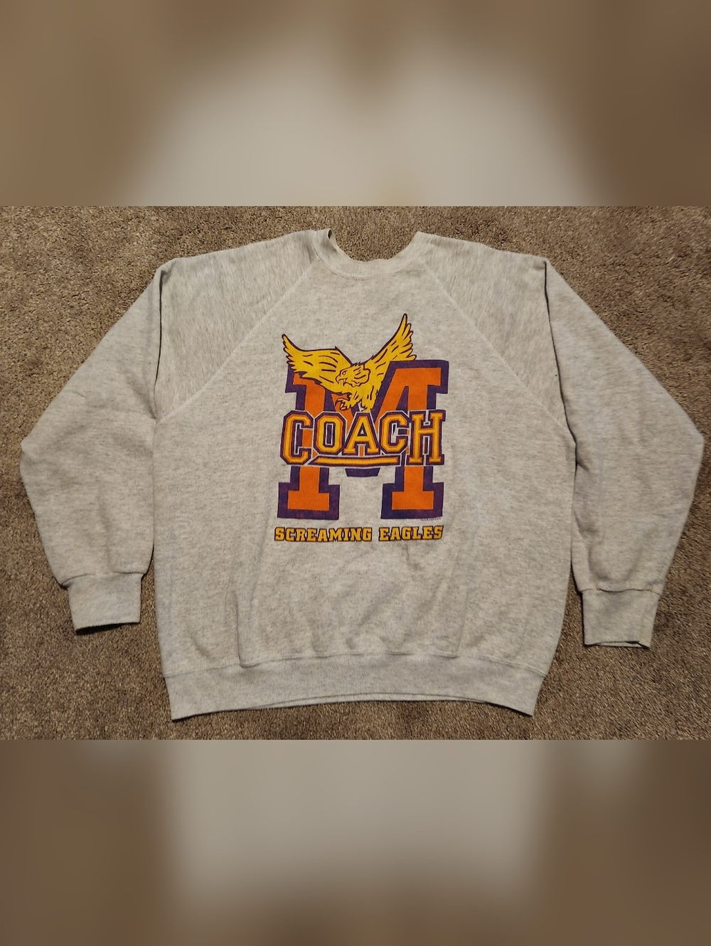 Vintage Coach TV Sitcom Promo Minnesota Screaming Eagles Sweatshirt Mens XL 90's